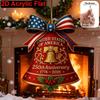 Acrylic Flat Ornament 250th Anniversary Pendant Christmas Tree Car Decor Modern Minimalist Hanging Decoration