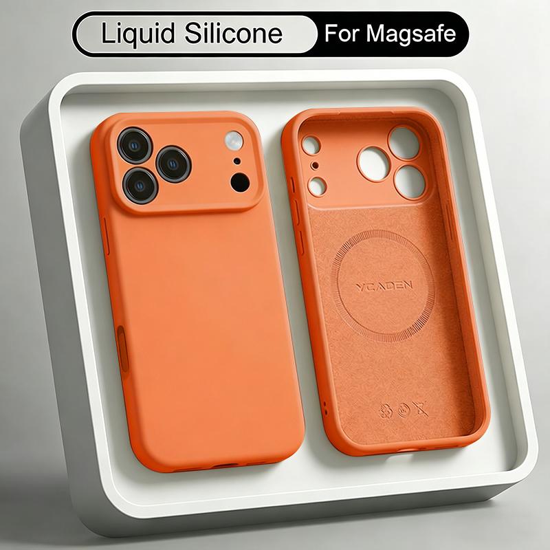 Магнитный Чехол Для Magsafe Для iPhone 17 Pro Max Роскошный Жидкий Силикон Мягкая Крышка Funda Для iPhone 16 15 14 13 Pro Max 17e 16e