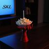 Multifunctional Snack Straw Cup Spider Hand Popcorn Cup, 3D Printed Web & Plastic Drink Combo with Hole, Creative Superhero Desktop Decor Ornament