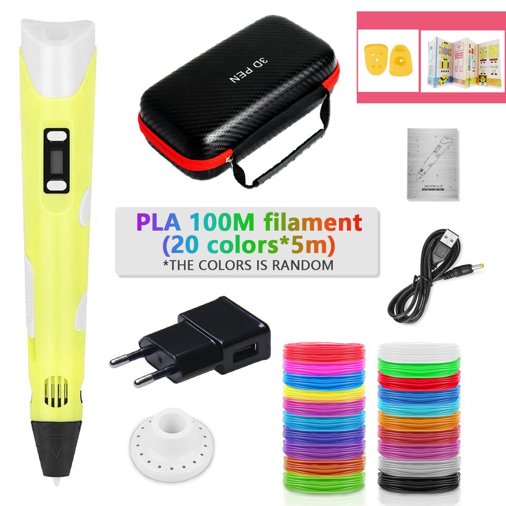 3D-ручка для детей, 3D-ручки для печати «сделай сам», карандаши для рисования с чехлом на нити PLA, новинка, подарок для детей, подарок на день рождения