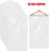10/50/100Pc Transparent Plastic Garment Covers Dust-Proof Waterproof Clothing Covers Cleaner Bag 100x60cm Garment Coat Protector