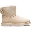 UGG Mini Bailey Suede Warm Durable Bow Versatile Short Snow Boots Women Boots Beige 1153514-CRM