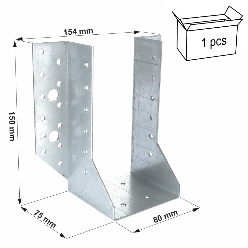 Beam hanger WB83 80x150x75x2.0 (1)