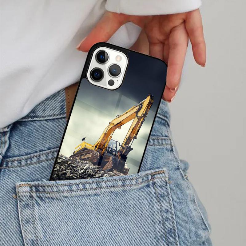 Excavator Phone Case Magesafe Magnetic Wireless Charge Cover For IPhone 18 17 Air 16 16e 11 12 13 14 15 Pro Max Plus