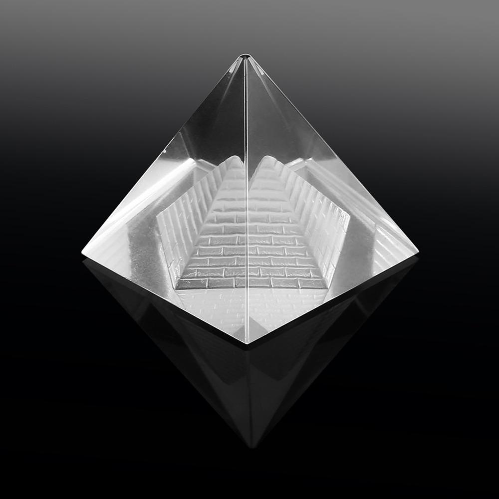 Crystal Crystal Pyramid Figurine 1.57 Inch Height Pyramid Ornament Home Decoration