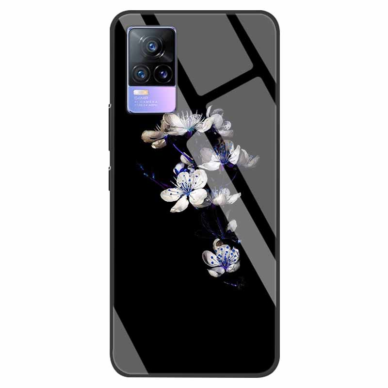 Для VivoV21 5G Чехол из закаленного стекла для Vivo V21 5G Мягкий бампер Жесткая funda Для Vivo X60 Pro Глобальный чехол для телефона X60 5G 2021 Обложка