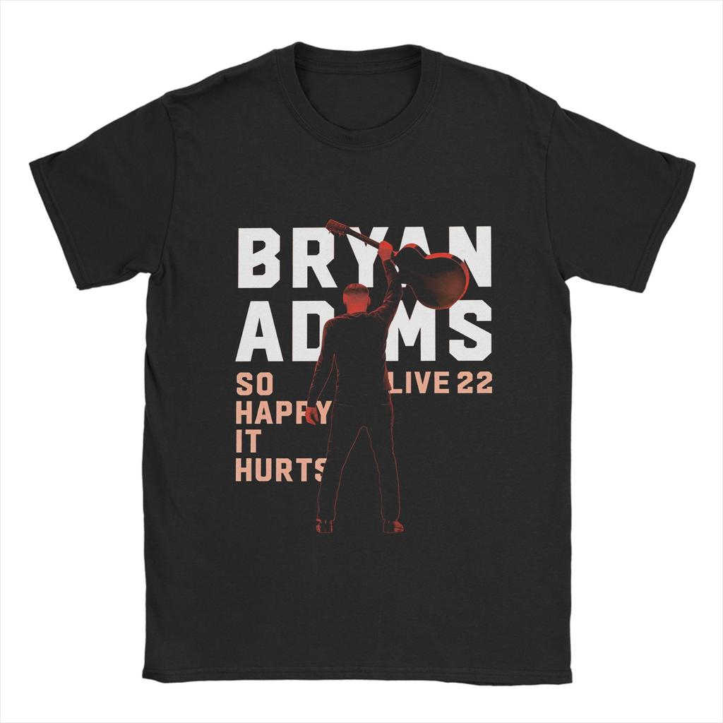 Новинка Новая Популярная Футболка Bryan Adams Мужская Хлопковая Футболка с Круглым Вырезом Футболки с Коротким Рукавом Летняя Одежда