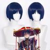 Genshin Impact Cosplay Scaramouche Wig Blue Wig Cosplay Anime Wigs Halloween Wig