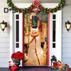Рождественская накладка на дверь Санта-Клаус/Рождественская елка/Снеговик, подвесной баннер на дверь, декор для украшения входной двери