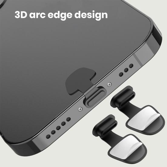 Силиконовая заглушка от пыли для порта зарядки мобильного телефона iPhone Android 8Pin Type-C Водонепроницаемая Защитная заглушка