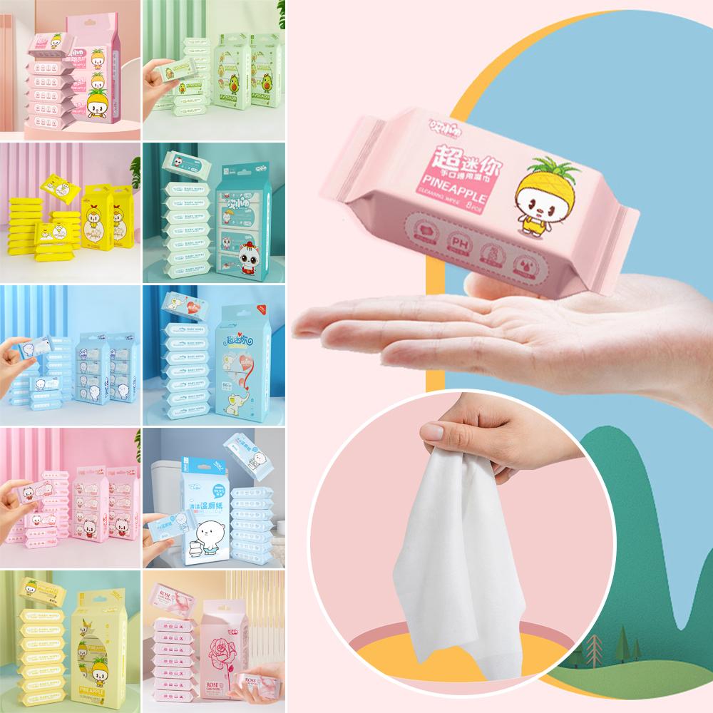 Large Pack Baby Wet Wipes Soft Mini Portable Wipes New Freshing Cleaning Wipes Babies