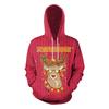 Digital Printing New Christmas Sweater Reindeer 3D Printing Hooded Loose Pullover Couple Sweater