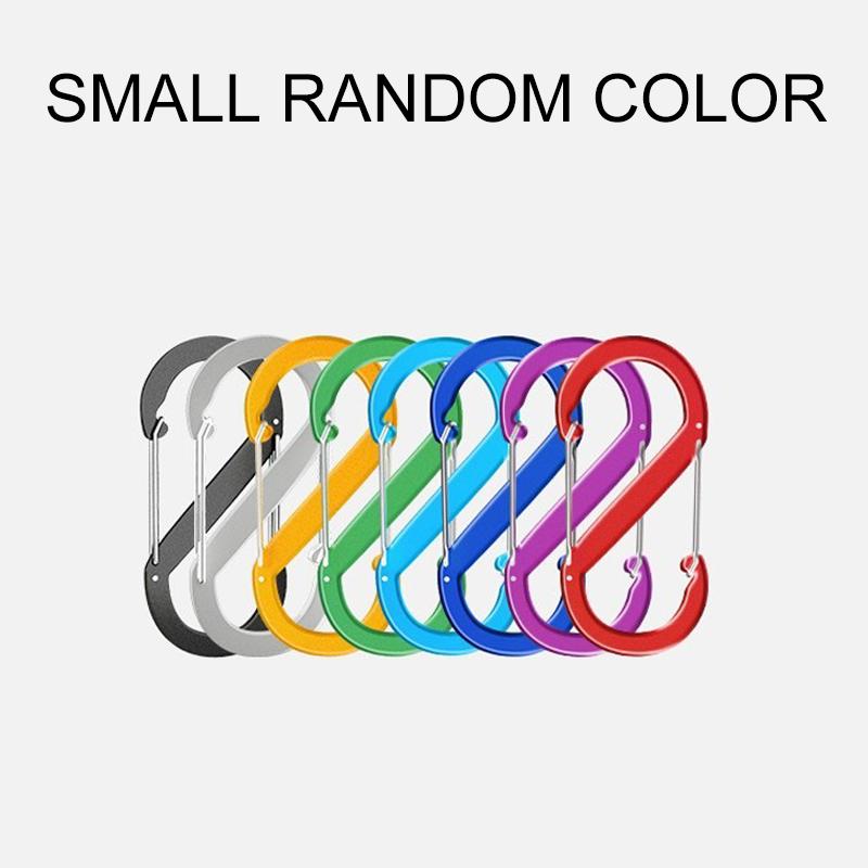 S-образный двойной карабин, брелок, замки-молнии для рюкзаков, карабин, скользящий замок, алюминиевый сплав, большой, средний, маленький карабин для кемпинга