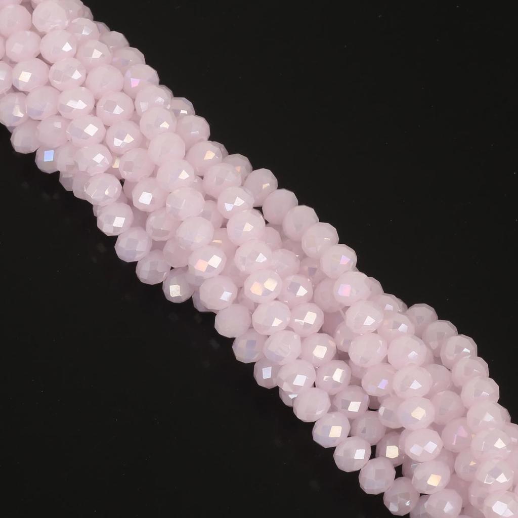 30-200Pcs Rondelle Austria Faceted Crystal Glass Beads Loose Spacer Beads for Jewelry Making