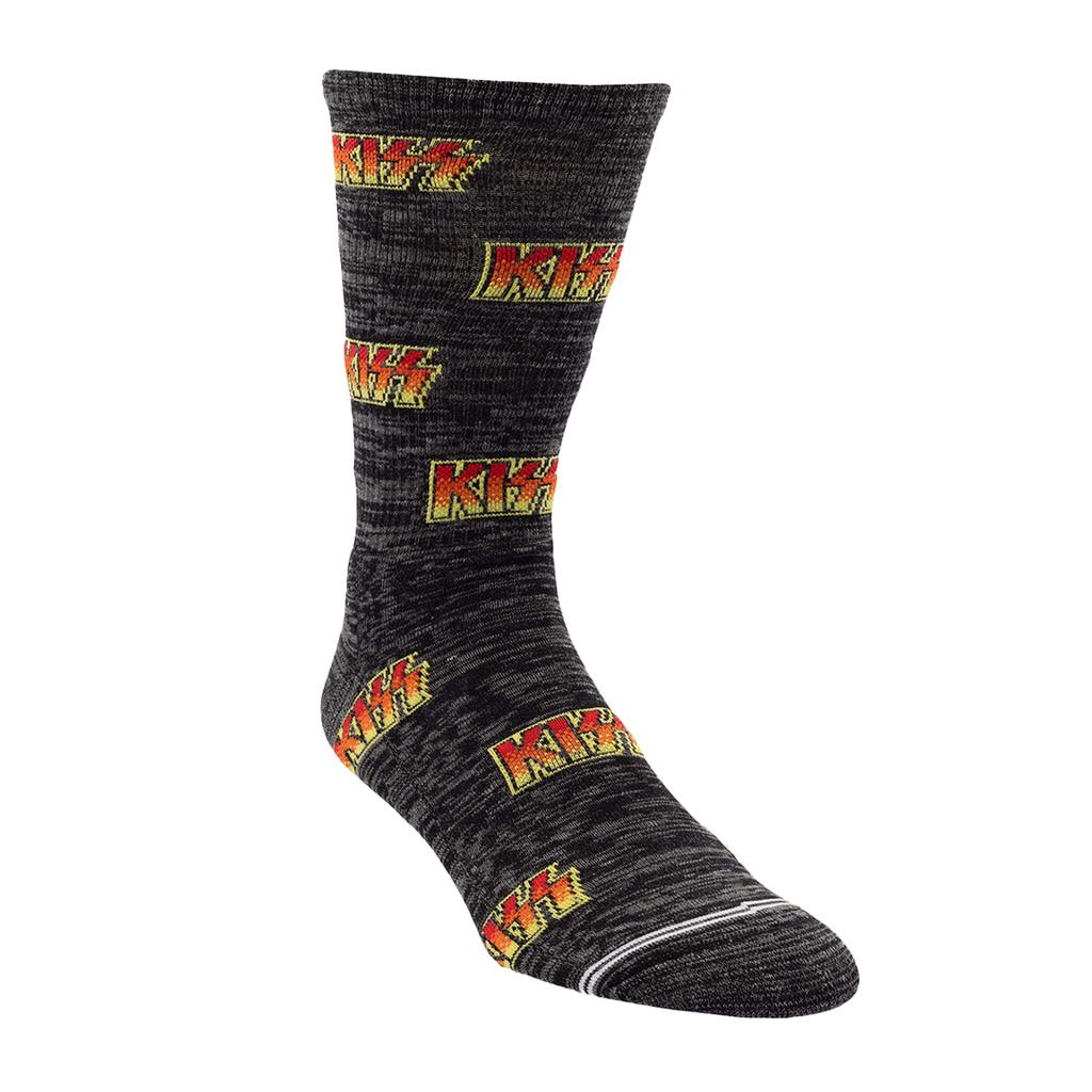 Kiss Unisex Adult All Over Logo Crew Socks