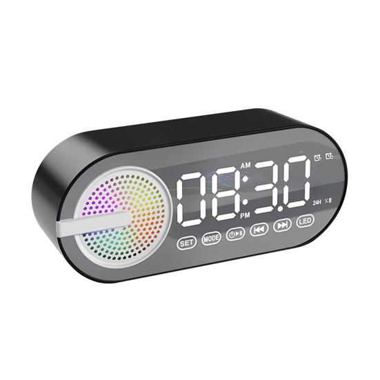 Беспроводной Bluetooth-совместимый динамик Маленький будильник Режим энергосбережения Светодиодный дисплей Беспроводная музыка