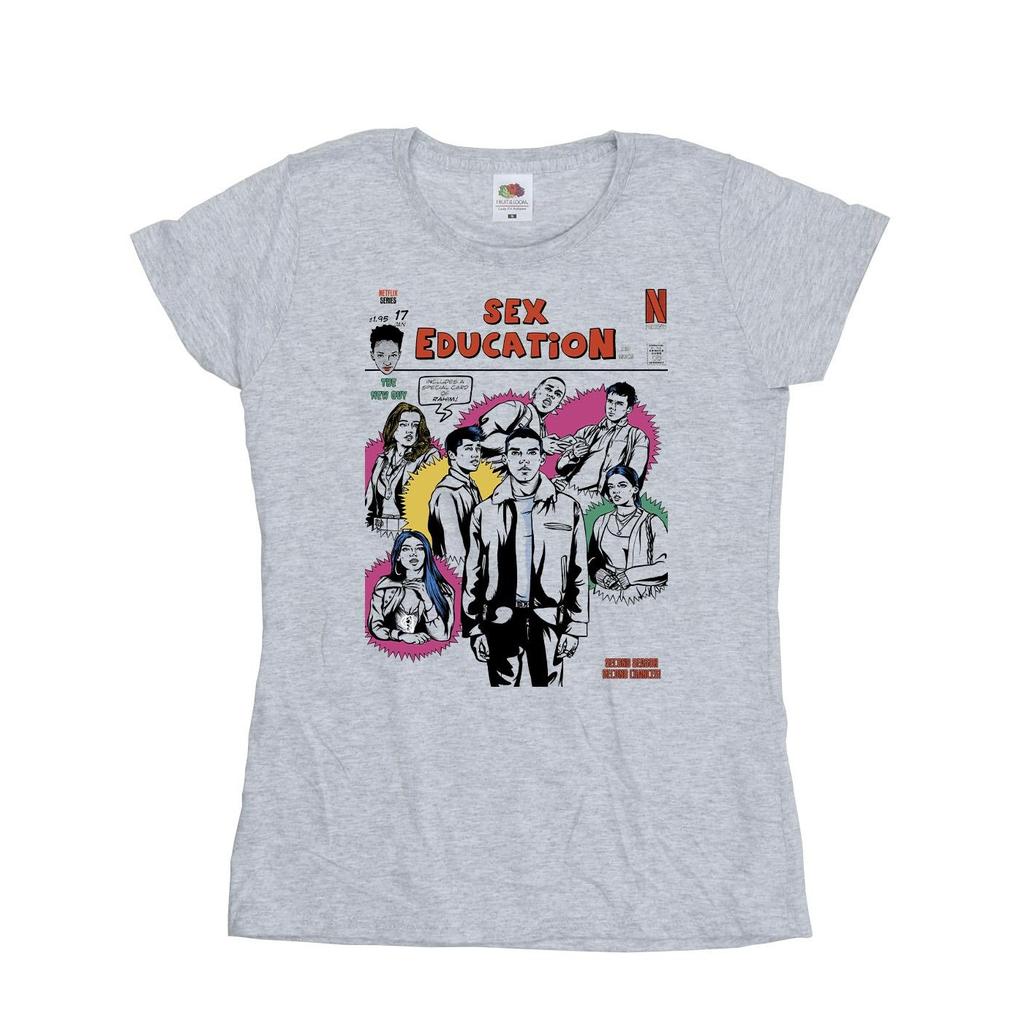 Netflix Womens/Ladies Sex Education Magazine Cover Cotton T-Shirt