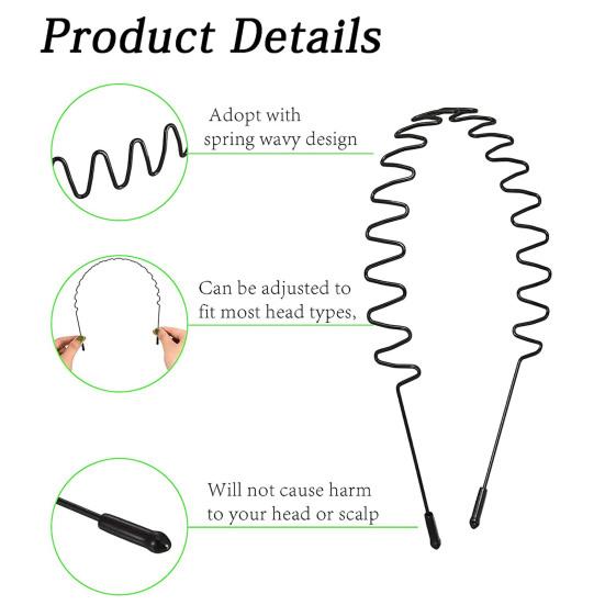 6 шт., мужская повязка на голову, высокая эластичность, противодеформирующийся обруч для мытья, небьющаяся волна, не падающая противоскользящая повязка для волос в форме лица, домашняя