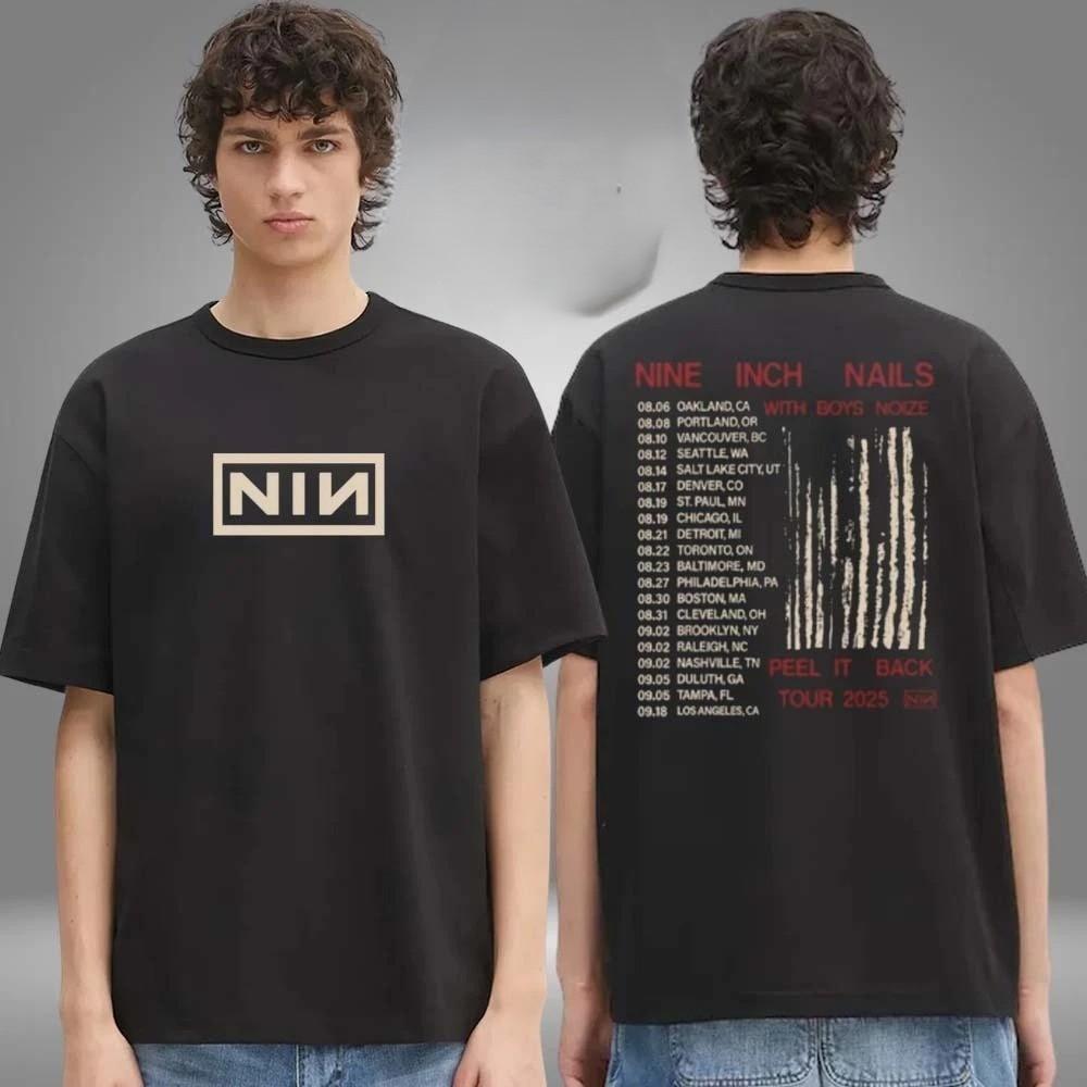 ГОРЯЧИЙ!! Футболка NiN band С BOY NOIZE TOUR 2025 РЕПРИНТ Унисекс Футболка