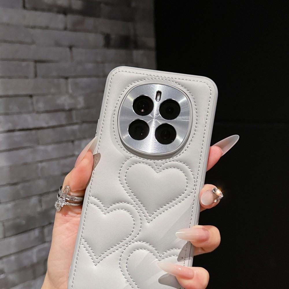 Чехол для Huawei Magic 7 Pro Роскошная кожа PU Любовь Защитная задняя крышка с защитой объектива Чехол для Honor Magic 7 7Pro Полностью закрывающий корпус телефона
