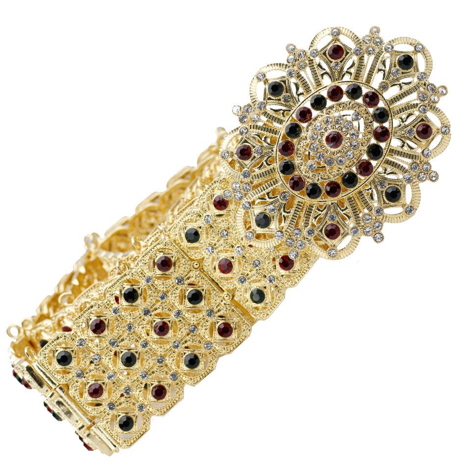 Женский пояс золотого цвета, металлическая поясная цепочка со стразами, свадебные украшения с цветком