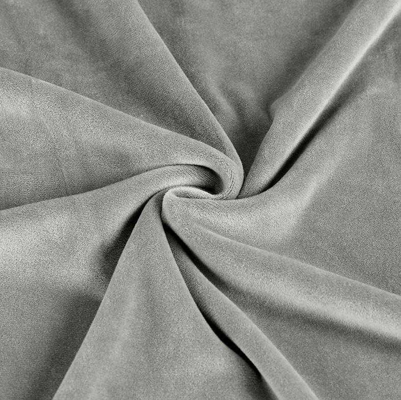 Scandinavian Chair Cover, Light Gray Velvet