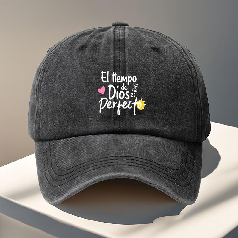 pc Inspirational Spanish Quote Printed Baseball Cap Adjustable Size Lightweight MultiPurpose Classic Hat Suitable for Outdo
