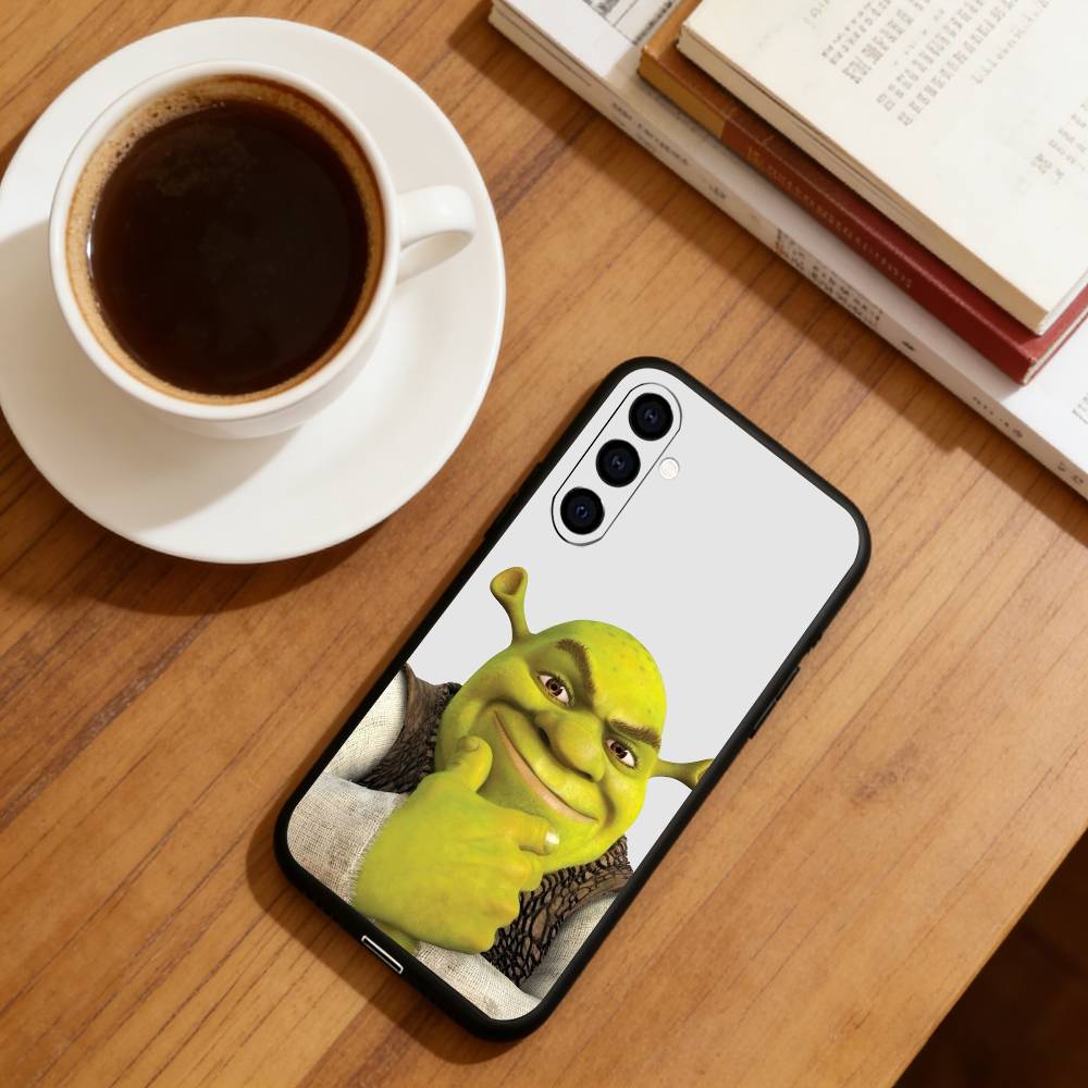Милый зеленый мультяшный монстр Чехол для телефона Для Samsung Galaxy A73,A72,A71,A70,A53,A52,A51,Другие Мягкий черный чехол
