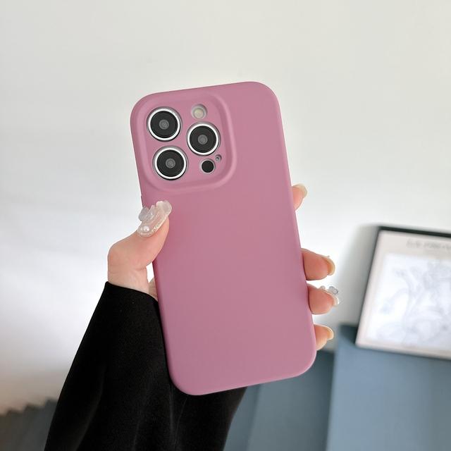 Жидкий силиконовый чехол для мобильного телефона для Iphone 14 13 12 Pro Max 14 Plus, защита камеры, подкладка из микрофибры, чехол «все включено»