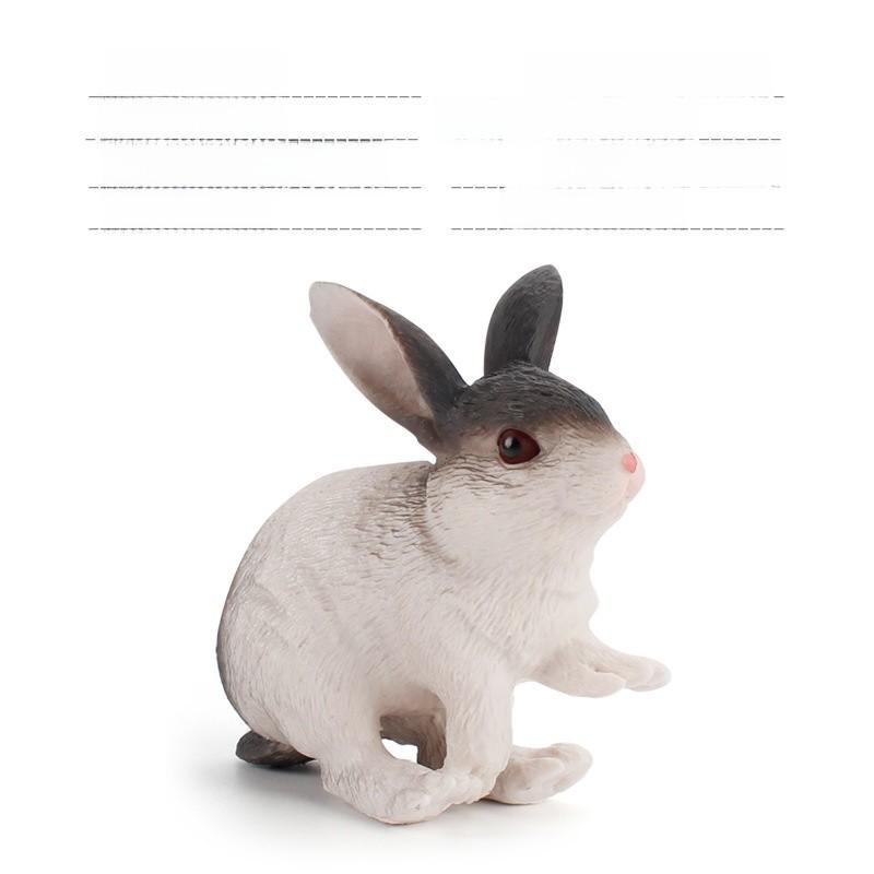 Farm Rabbit Scene Pvc Miniature With Standing And Sitting Rabbits For Micro Landscape Decor