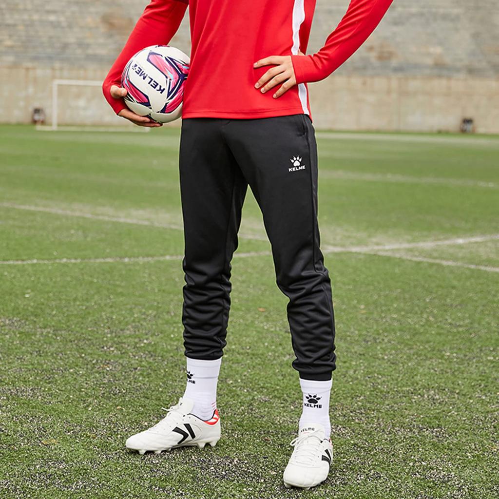 Kelme Sweatpants, Running Jogger Pants, Outdoor Long Pants, Slim Fit, Active Fitness (Black, 3XL)