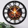 25cm Nordic Style Iron Round Wall Clock for Living Room Bedroom