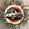 Винтажная металлическая жестяная табличка Ghostbusters Ecto 1, круглая, водонепроницаемая, настенное искусство, с предварительно просверленными отверстиями, декор для домашнего бара, ретро-подарок
