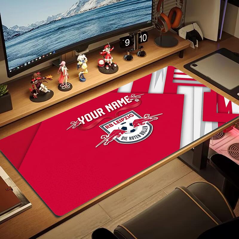 Custom Name RB Leipzig Print Cushion Non-slip Laptop Tablet Big Mousepad XXL Mat Mini PC Playmat With Lock edge