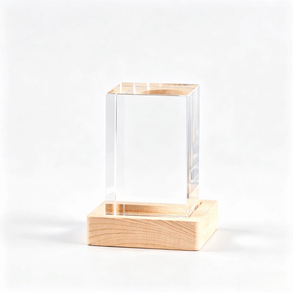 High-Transparency Laser Engraving Crystal Clear Crystal Crystal Square Block Anniversary Souvenir