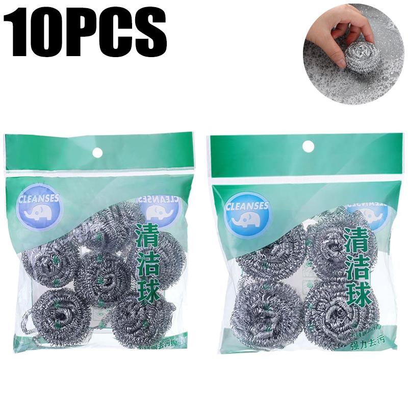 Шариковые щетки из стальной проволоки Бытовые чистящие средства Губки для мытья посуды с проволокой Кухонные принадлежности Удаляют ржавчину и пригоревшие частицы