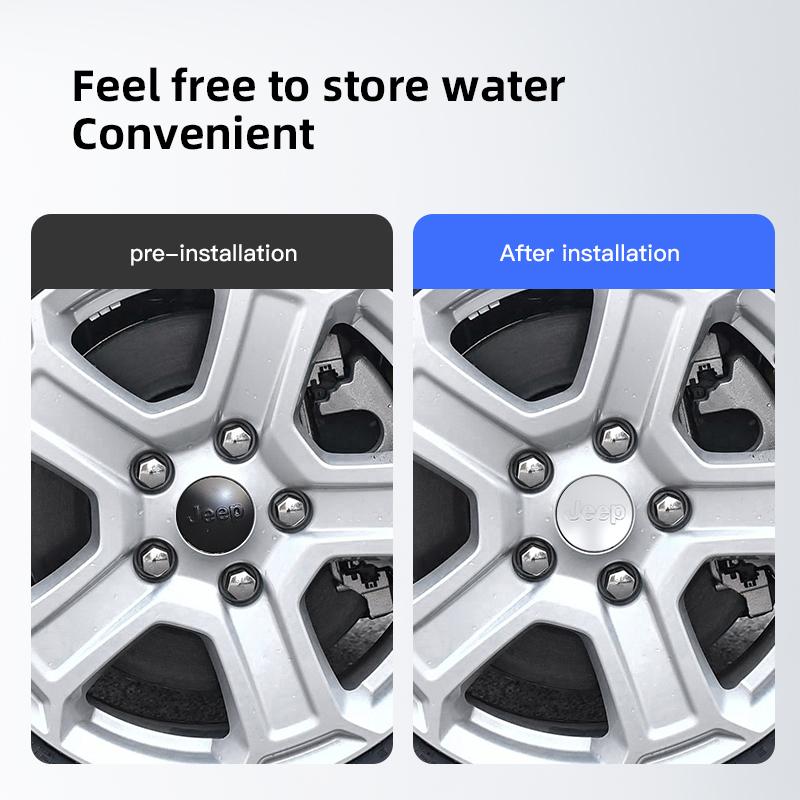 For Jeep 4Pcs Car Wheel Hub Cover Rim Center Cap Auto Accessories For Jeep Grand Cherokee Wrangler JK Gladiator Compass Reneg