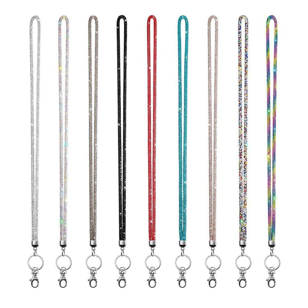 Стильные ремешки со стразами, прочный ремешок для ключей, сменный держатель для удостоверений личности