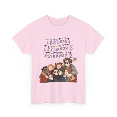 Футболка Stranger Things Алфавит Воссоединение 100% хлопок +цвет размеры S-XL++ унисекс