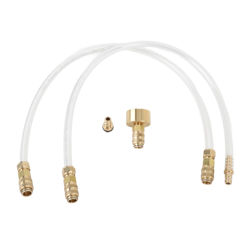 5PCS Hydraulic Steering Bleed Kit with Brass Fittings Hydraulic Steering Fluid Filler Tube Kit for Marine