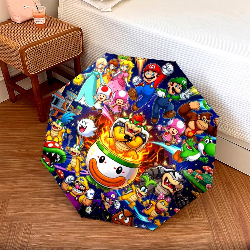 1 шт. Автоматический складной зонт с рисунком Super Mario, 8 спиц, портативный, складной, для путешествий, Рождественский, День рождения, Подарок