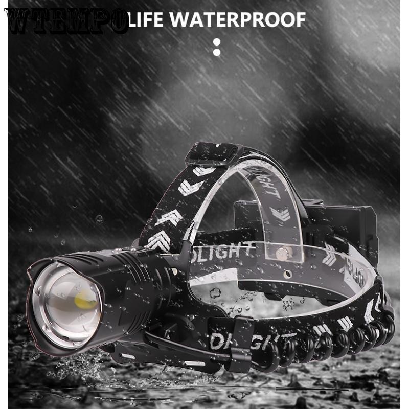 P100 Мощный налобный фонарь, супер яркий, с дистанционным зондированием, перезаряжаемый фонарик с зумом, фонарь для кемпинга, рыбалки, шахтерской лампы