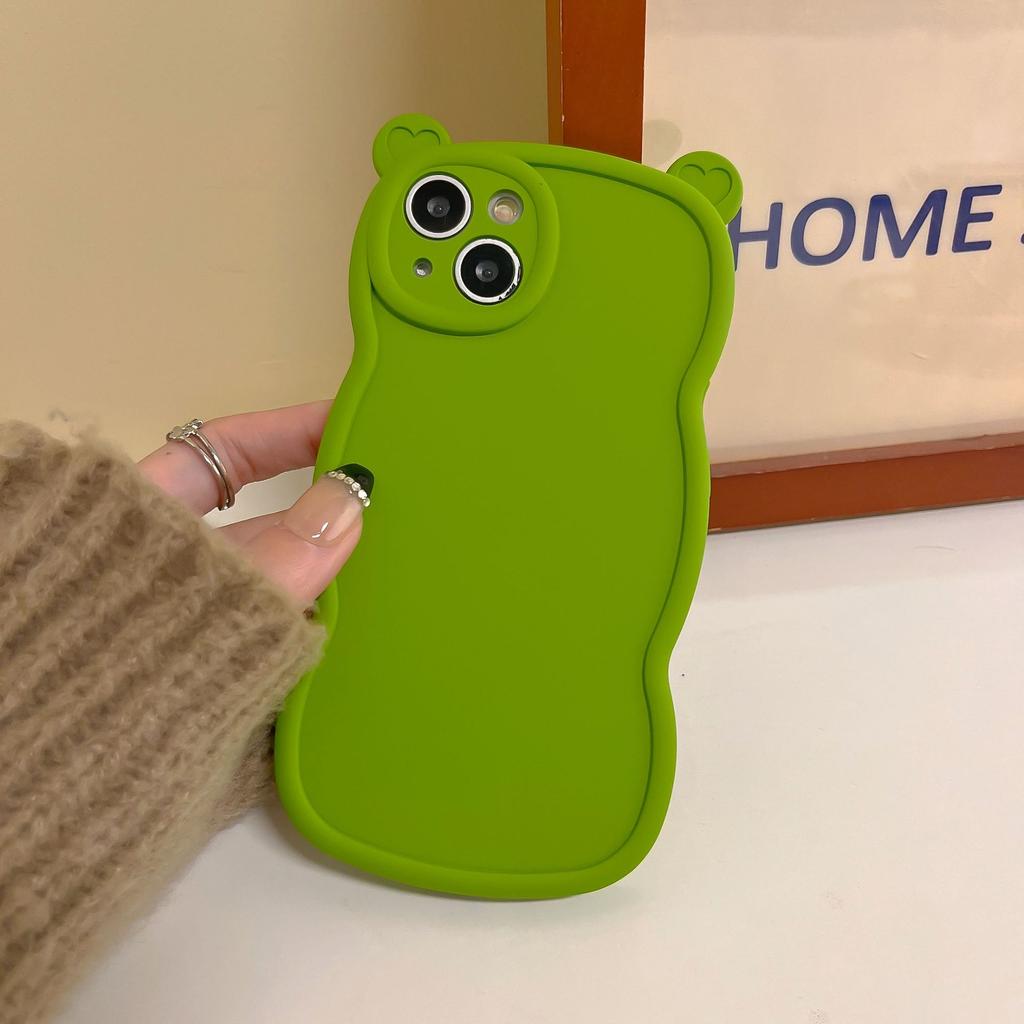 Ins Осенне-зимний Новый Мультяшный Чехол с Ушками Медведя для iPhone 16 Pro Max Apple 17 Чехол для Телефона 14/15