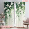 2 шт., 2D печать на плоскости Ткань для штор Цветущий каскад Универсальный полиэстер (без удилища) Декор для дома для спальни, гостиной,