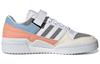 adidas Оригинальные Forum Low Устойчивые к износу Нескользящие Повседневные Обувь для скейтбординга Белый Синий Серый Женские GZ4405