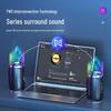 AI-Powered Portable Bluetooth Speaker with Color Light & Subwoofer for Indoor/Outdoor Use