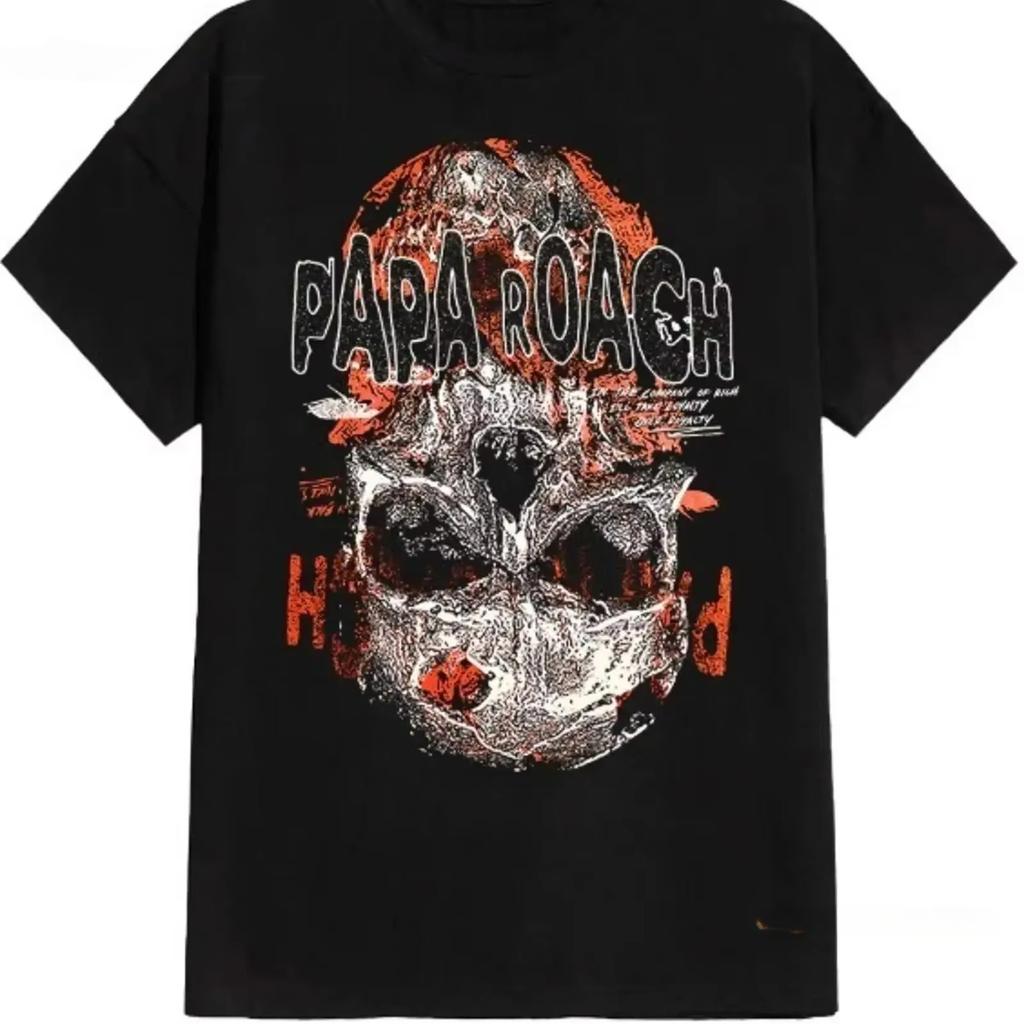 НОВАЯ черная футболка Papa Roach для унисекс, женская, все размеры от S до 3XL, винтажная, дышащая, уличная одежда, дизайнерская одежда, мягкая, мужская