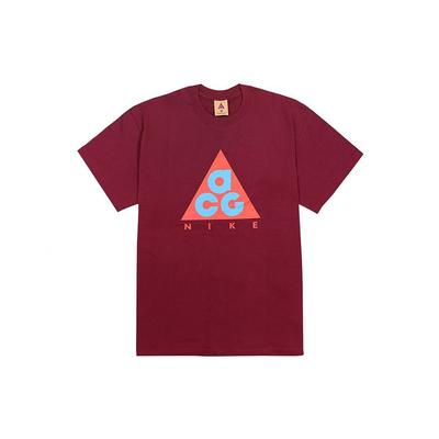 ACG Classic Logo Print Повседневная футболка с короткими рукавами Мужские топы Темно-свекольно-красный CV1533-638