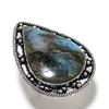 Labradorite Handmade 925 Sterling Silver Jewelry Ring Size 9 N4R75