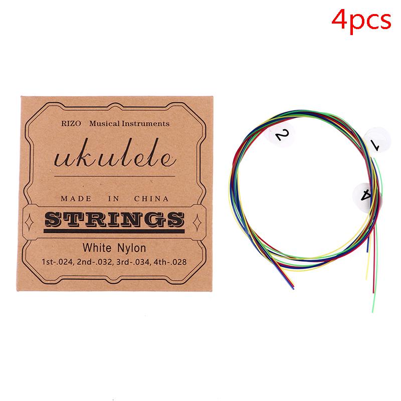 4 шт. набор струн для укулеле, цветные нейлоновые струны для укулеле 21/23/26 дюймов